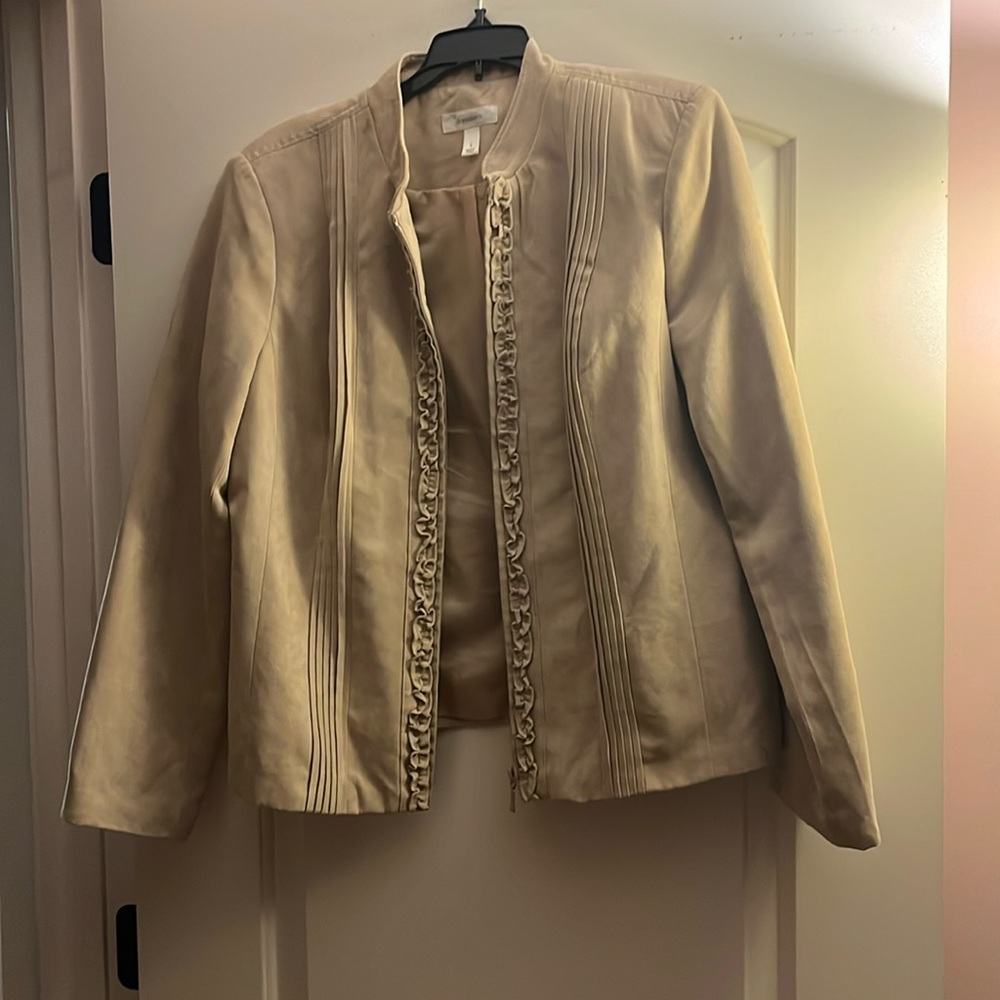 Cream suede blazer